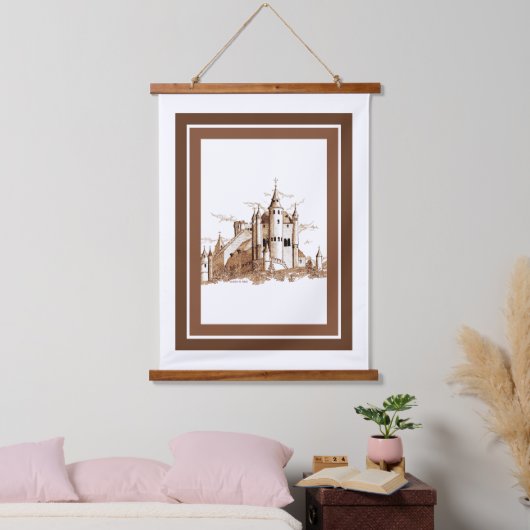 Bosbouw - Spaans kasteel Hangend Wandkleed (Slaapkamer)