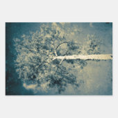  bosbouw tegen grijze hemel inpakpapier vel (Voorkant 2)