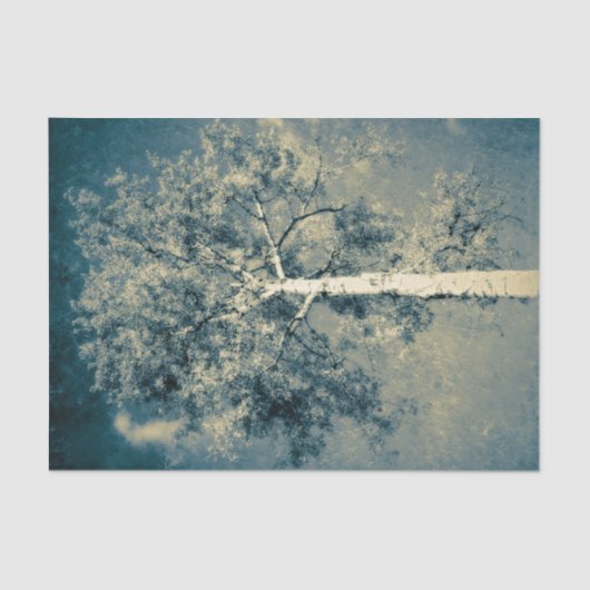  bosbouw tegen grijze hemel tissuepapier (Voorkant)