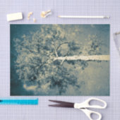  bosbouw tegen grijze hemel tissuepapier (Craft)