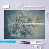  bosbouw tegen grijze hemel tissuepapier (Craft)