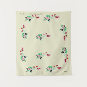 Bosbouw: wijn met Rozen Wandkleed