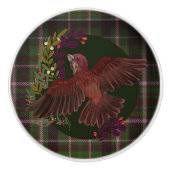 Bosbouwbladeren en Paarse afwerking Keramische Knop (Voorkant)