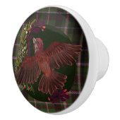 Bosbouwbladeren en Paarse afwerking Keramische Knop (Rechts)