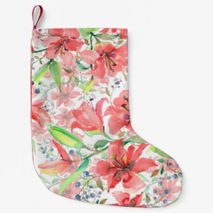 Bosbouwbloemen met vogel. Wilde lende l Kleine Kerstsok