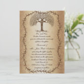 Bosbouwbomen op bruin papier kaart (Staand voorkant)