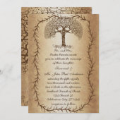 Bosbouwbomen op bruin papier kaart (Voorkant / Achterkant)