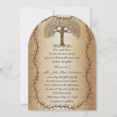 Bosbouwbomen op bruin papier kaart (Voorkant)