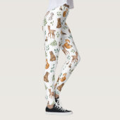 Bosbouwbos diersoorten groen patroon leggings (Rechts)