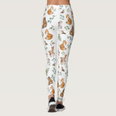 Bosbouwbos diersoorten groen patroon leggings (Achterkant)