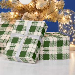 Bosbouwbos groen van witte kerst cadeaupapier