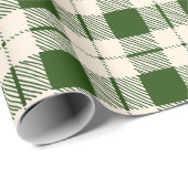 Bosbouwbos groen van witte kerst cadeaupapier (Rol Hoek)