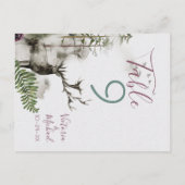 Bosbouwbossen waterverf Deer Table Number Cards Briefkaart (Achterkant)
