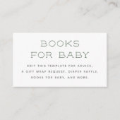 Bosbouwdieren Baby shower Informatiekaartje (Voorkant)