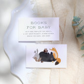 Bosbouwdieren Baby shower Informatiekaartje