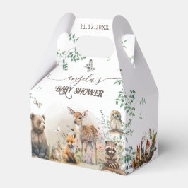 Bosbouwdieren Baby shower van groenbossen Bedankdoosjes