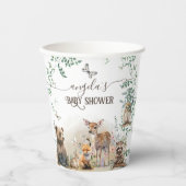 Bosbouwdieren Baby shower van groenbossen Papieren Bekers (Voorkant)