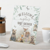 Bosbouwdieren Baby shower van groenbossen Reclamebord Met Voetstuk (Insitu)