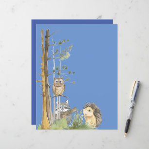 Bosbouwdieren blauw baby shower