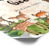 Bosbouwdieren boshout houten logboek Bezoekersboek Poster (Hoek)