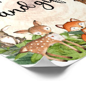 Bosbouwdieren boshoutkaarten en cadeaubord poster (Hoek)