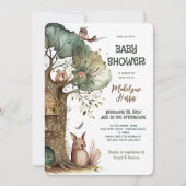 Bosbouwdieren Genderneutraal Baby shower Kaart (Voorkant)