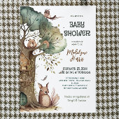 Bosbouwdieren Genderneutraal Baby shower Kaart