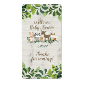 Bosbouwdieren Greenery Forest Favor Stickers (Voorkant)