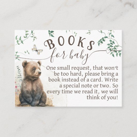 Bosbouwdieren groenbos Shower-boeken Informatiekaartje (Voorkant)