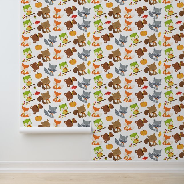 Bosbouwdieren, Herfsten Behang (Applicatie)