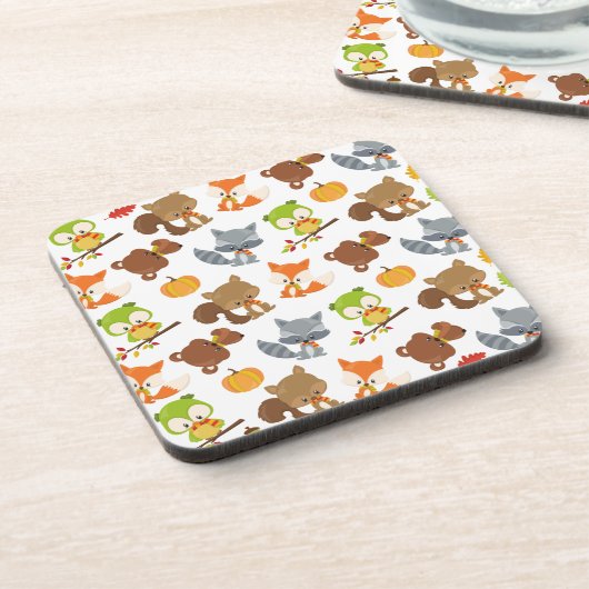 Bosbouwdieren, Herfsten Bier Onderzetter (Linkerzijde)