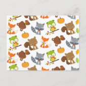 Bosbouwdieren, Herfsten Briefkaart (Voorkant)