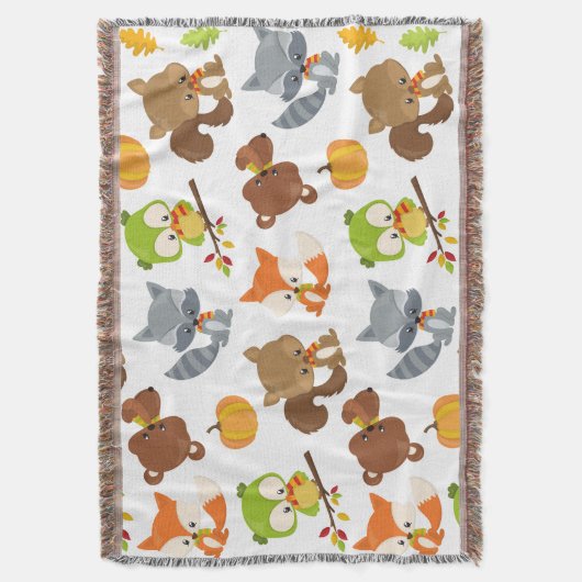 Bosbouwdieren, Herfsten Deken (Voorkant Verticaal)
