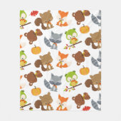 Bosbouwdieren, Herfsten Fleece Deken (Voorkant)