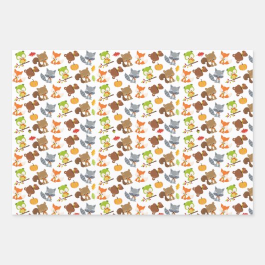 Bosbouwdieren, Herfsten Inpakpapier Vel (Voorkant 2)