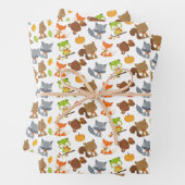 Bosbouwdieren, Herfsten Inpakpapier Vel (In situ)