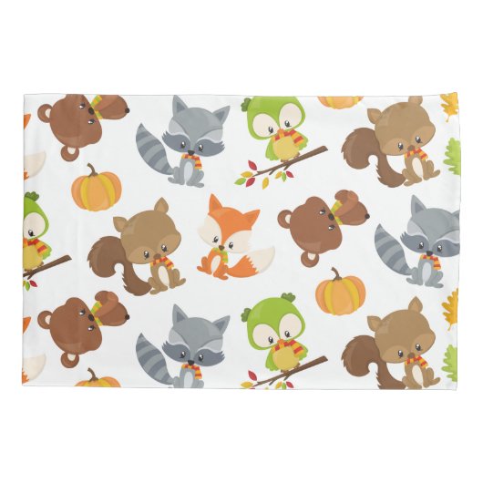 Bosbouwdieren, Herfsten Kussensloop (Achterkant)