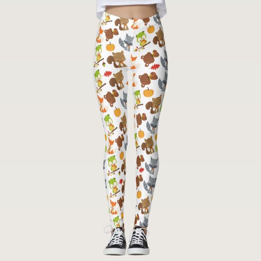 Bosbouwdieren, Herfsten Leggings (Voorkant)