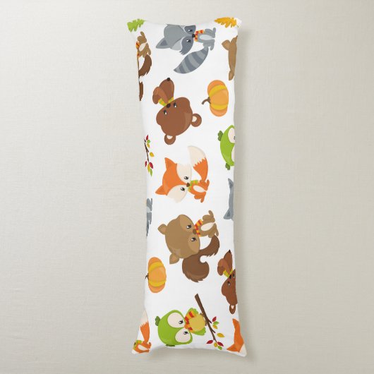 Bosbouwdieren, Herfsten Lichaamskussen (Voorkant Verticaal)