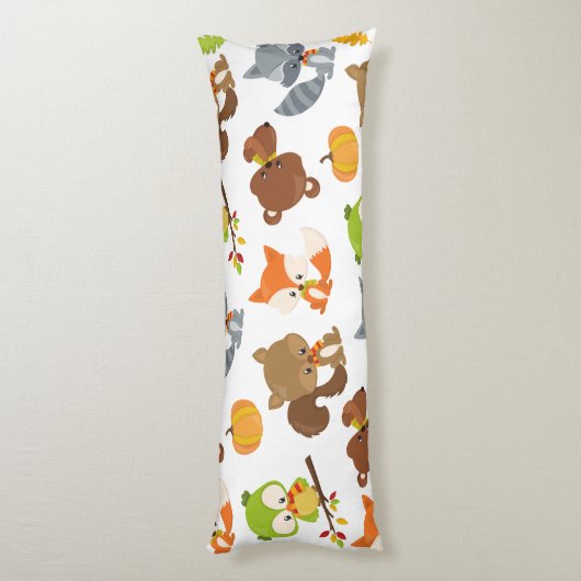 Bosbouwdieren, Herfsten Lichaamskussen (Achterkant (Verticaal))