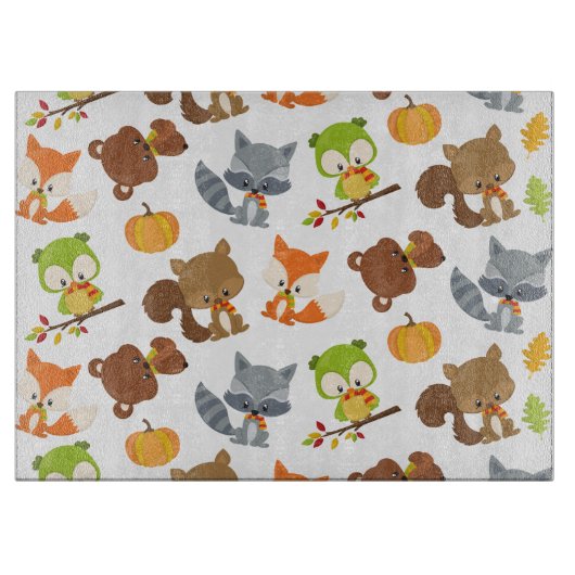 Bosbouwdieren, Herfsten Snijplank (Voorkant)