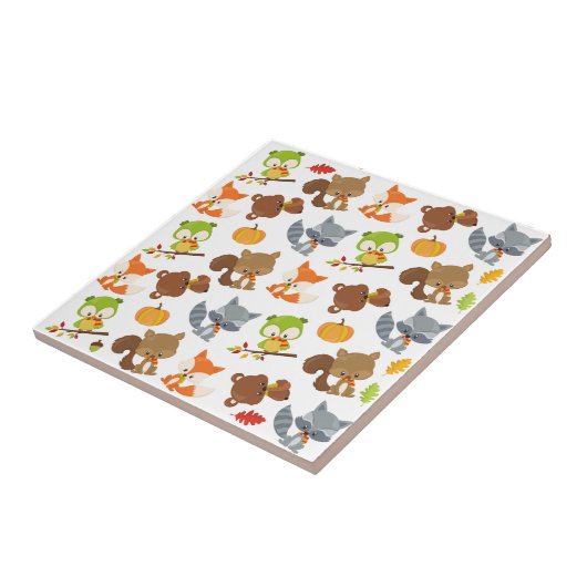 Bosbouwdieren, Herfsten Tegeltje (Zijkant)