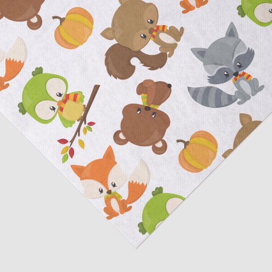 Bosbouwdieren, Herfsten Tissuepapier (Detail)