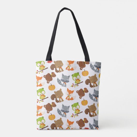 Bosbouwdieren, Herfsten Tote Bag (Achterkant)