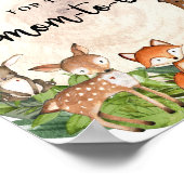 Bosbouwdieren houten advies voor de moeder-te-zijn poster (Hoek)