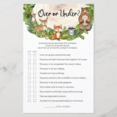 Bosbouwdieren houten plak over of onder het wild (Voorkant)