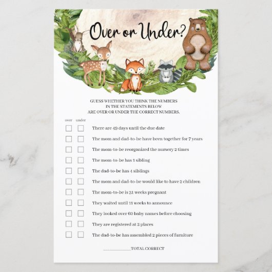 Bosbouwdieren houten plak over of onder het wild (Voorkant)