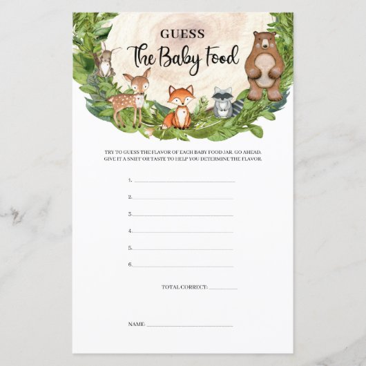 Bosbouwdieren houten slik raad het Baby voedsel (Voorkant)