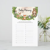 Bosbouwdieren houten slipbos Baby Geheugen (Staand voorkant)