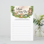 Bosbouwdieren houten slipje groen Waar was ze? (Staand voorkant)